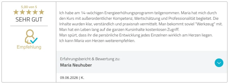 Bewertung bei ProvenExpert vom 09.06.2026 – fünf von fünf Sternen