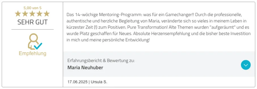 Bewertung bei ProvenExpert vom 17.06.2025 – fünf von fünf Sternen