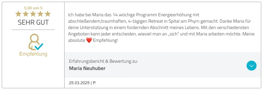 Bewertung bei ProvenExpert vom 25.03.2025 – fünf von fünf Sternen