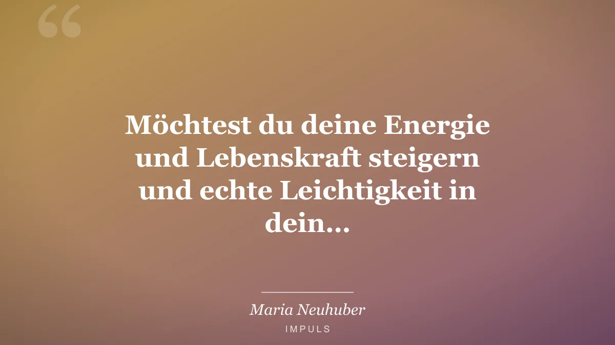 Möchtest du deine Energie und Lebenskraft steigern und echte Leichtigkeit in dein…