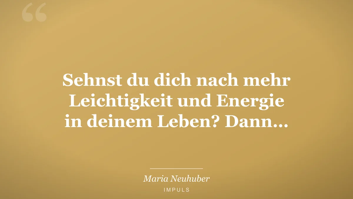 Sehnst du dich nach mehr Leichtigkeit und Energie in deinem Leben? Dann…